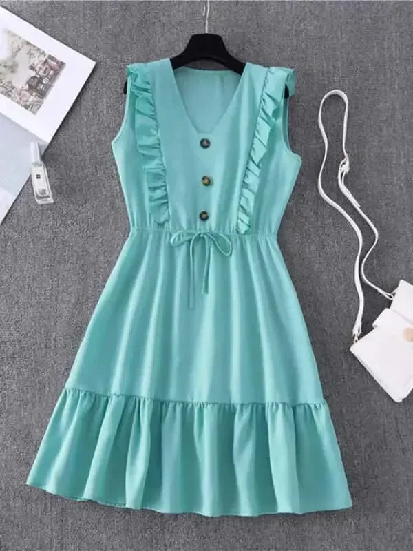 Romantic Cotton Tiered Mini Dress