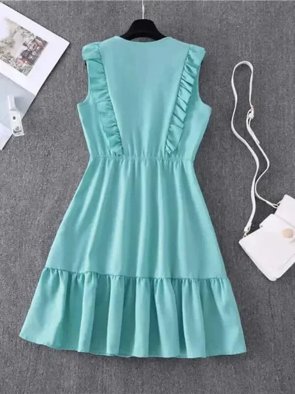 Romantic Cotton Tiered Mini Dress