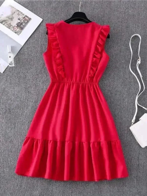 Romantic Cotton Tiered Mini Dress