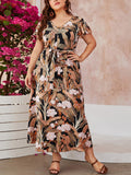Romantic Floral V-Neck Maxi Dress