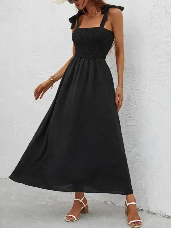 Romantic Green Floral Cotton Midi Dress