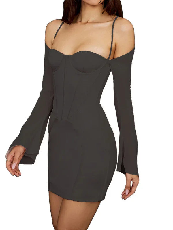 Romantic Pink Satin Bodycon Mini Dress