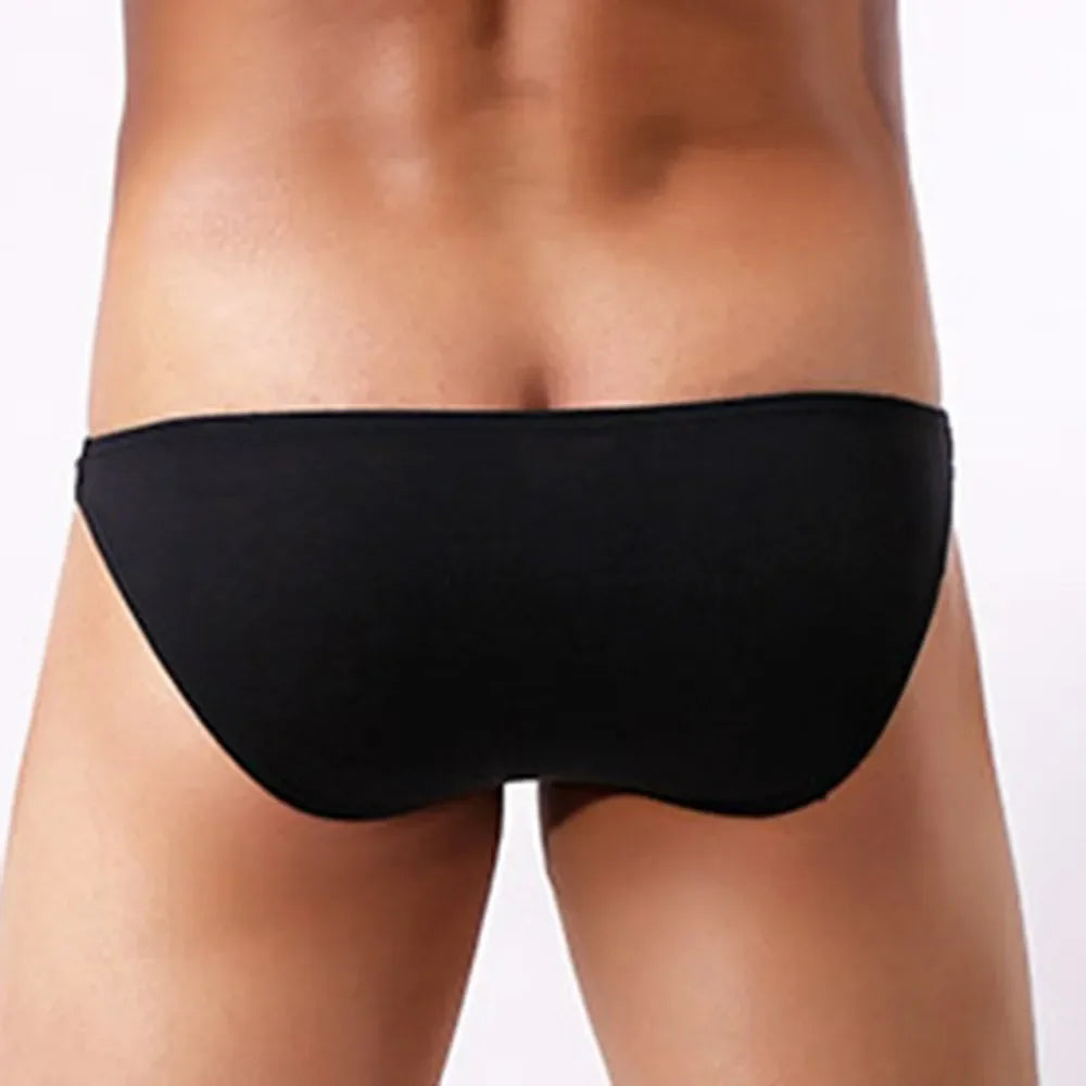 Men's Sexy Low Waist Briefs Soft Elastic Panties Solid Underpants Bulge Pouch Underwear Man Breathable Seamless Bikini Lingerie