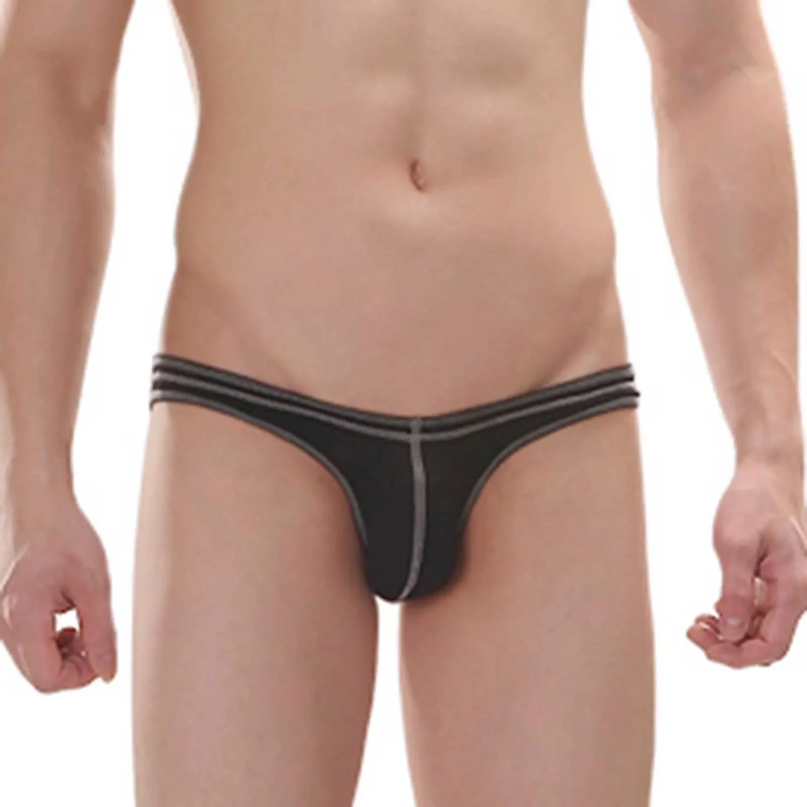 Summer Mens Sexy Underwear Sweat Absorbent Breathable Boxers Briefs Contrast Line Sports Panties For Boys