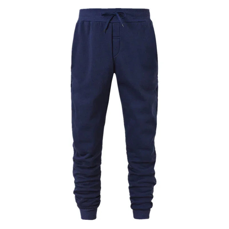Sporty Casual Men Jogger Sweatpants - Mid Rise Drawstring Waist