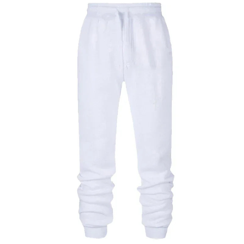 Sporty Casual Men Jogger Sweatpants - Mid Rise Drawstring Waist
