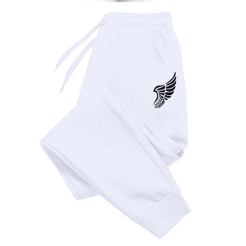 Sporty Casual Men Jogger Pants - Mid Rise Drawstring Tapered Fit