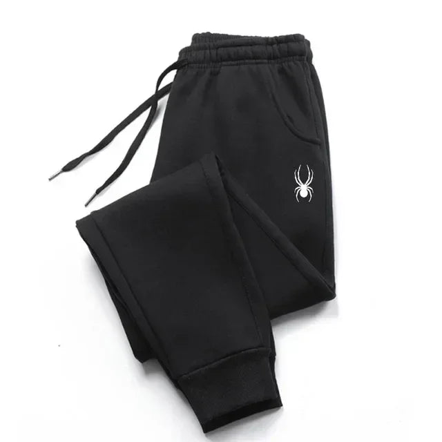 Sporty Men Jogger Pants - Mid-Rise Fleece-Lined