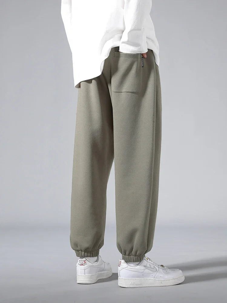 Sporty/Hip Hop/Relaxed Men Jogger Pants - Mid Rise Drawstring Tapered