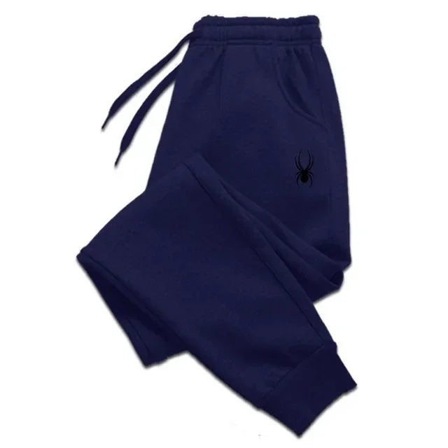 Sporty Men Jogger Pants - Mid-Rise Fleece-Lined