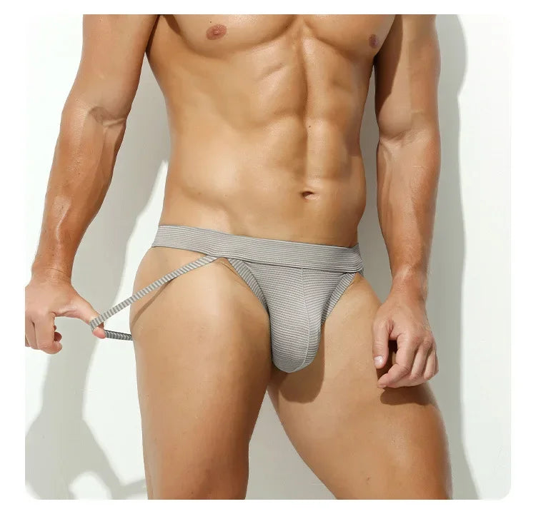 Sexy Underwear Men Briefs Low Waist Breathable Sexy Men's thong string Bikini Soft Underwear gay