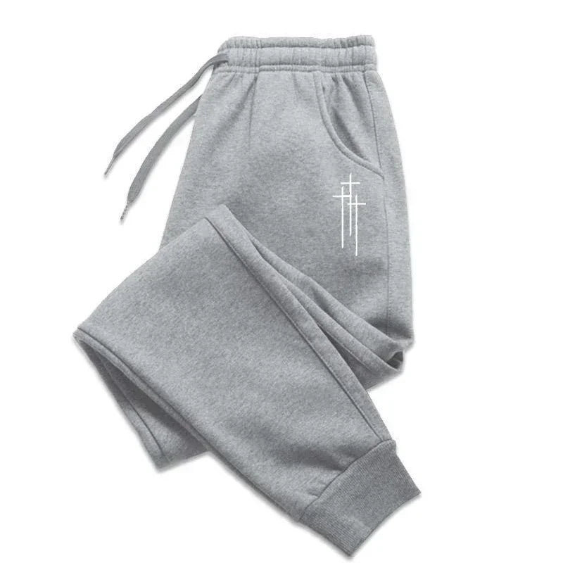 Athleisure Men Jogger Sweatpants - Mid Rise Soft Knit