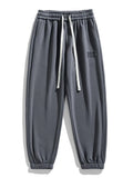 Sporty/Hip Hop/Relaxed Men Jogger Pants - Mid Rise Drawstring Tapered