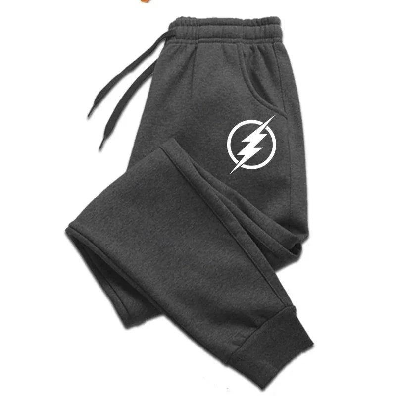 Streetwear Men Jogger Pants - Mid-Rise Drawstring Tapered Fit