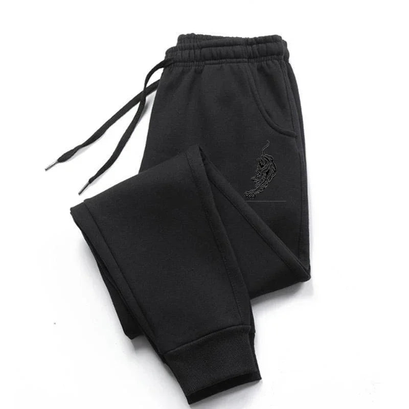 Casual Sporty Men Jogger Pants - Mid-Rise Warm Feel