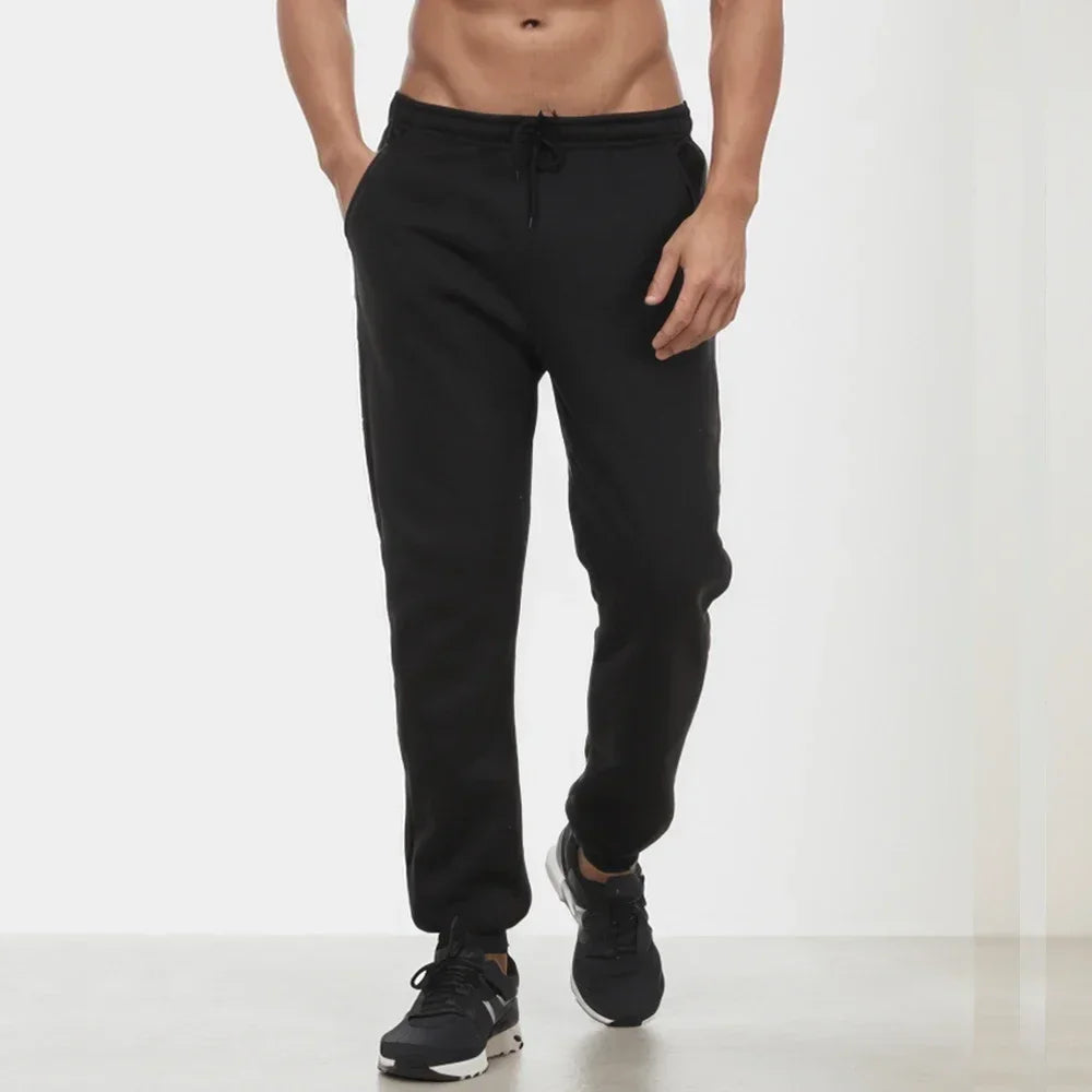 Sporty Casual Unisex Jogger Pants - Mid Rise Fleece Comfort