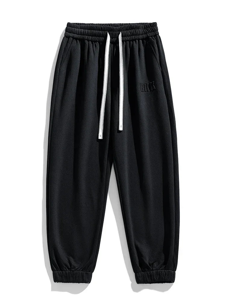 Sporty/Hip Hop/Relaxed Men Jogger Pants - Mid Rise Drawstring Tapered