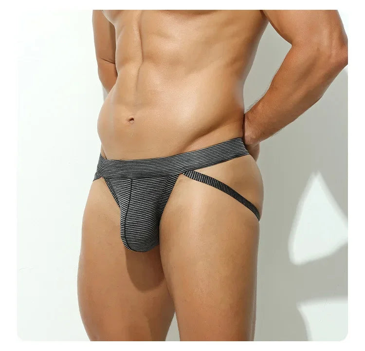 Sexy Underwear Men Briefs Low Waist Breathable Sexy Men's thong string Bikini Soft Underwear gay