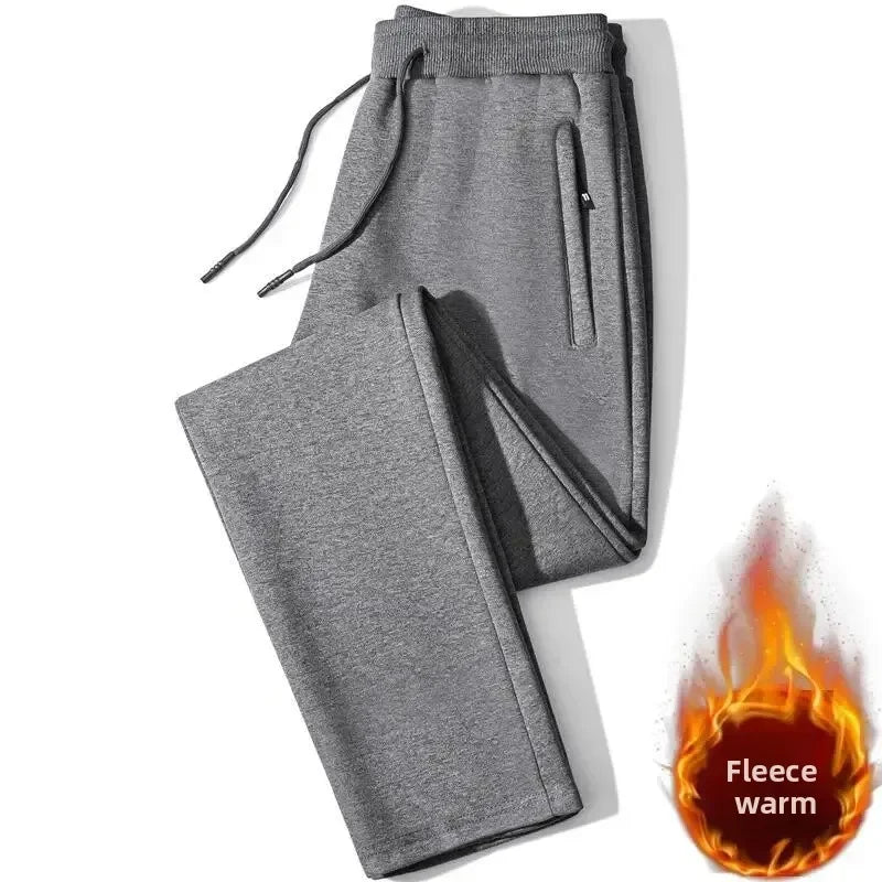 Sporty Men Jogger Sweatpants - Mid Rise Fleece Lined