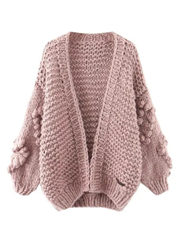 Thick Knitted Twist Loose Cardigan