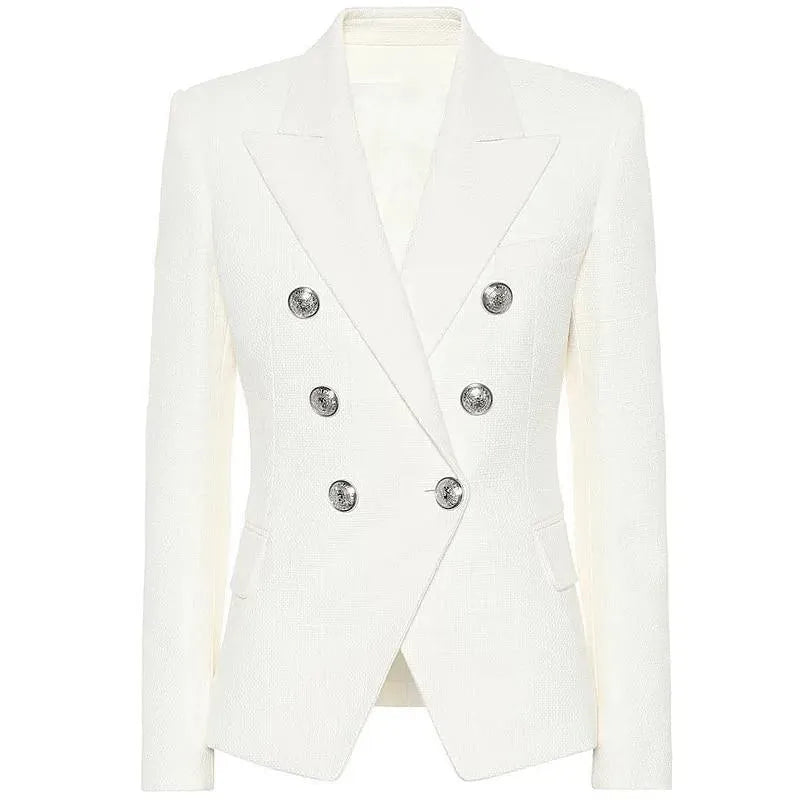 White Party Blazer Women - Casual - Plain-Solid