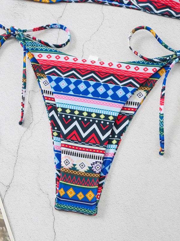 Women Bohemian Halter Bikini Set