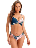 Women Floral Bandeau Bikini Set