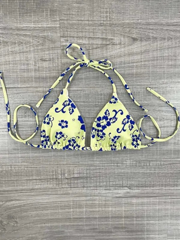 Women Floral Triangle Bikini Set