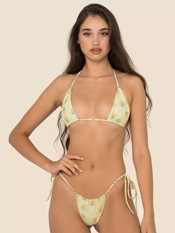 Women Polka Dot String Bikini Set