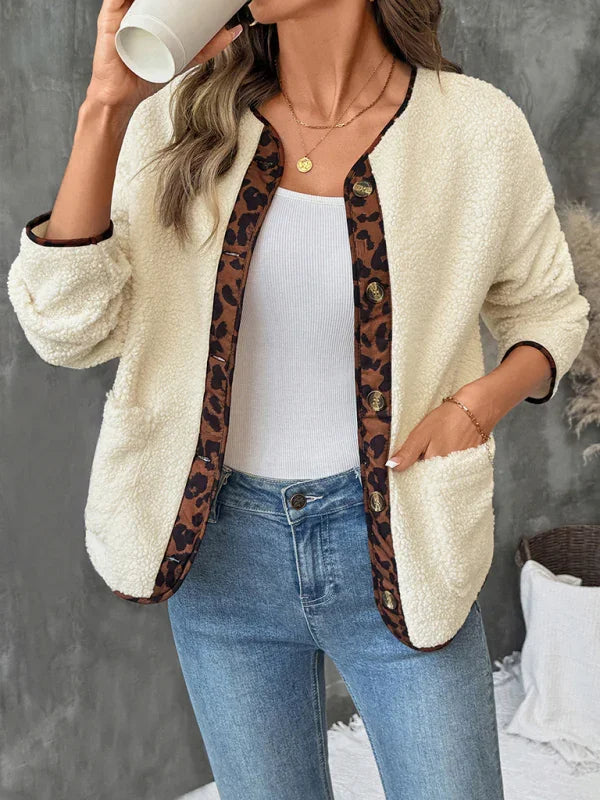 Women's Animal Print Cardigan Jacket Cozy Casual Style