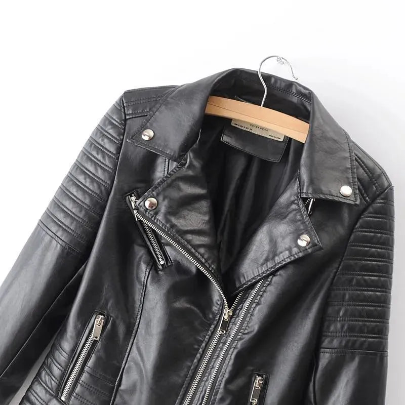 Women’s Asymmetric Moto Jacket Modern Style