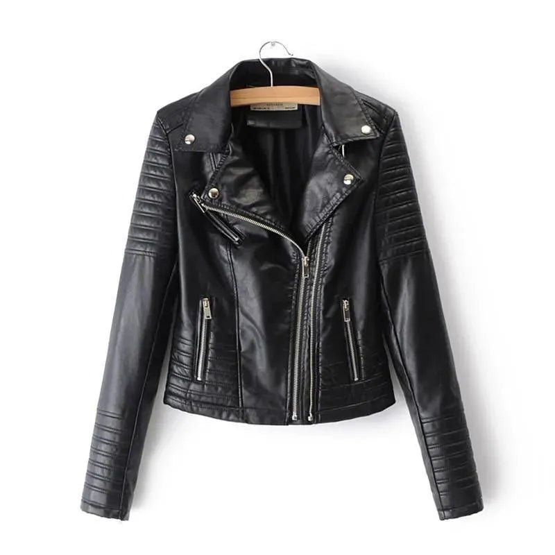 Women’s Asymmetric Moto Jacket Modern Style
