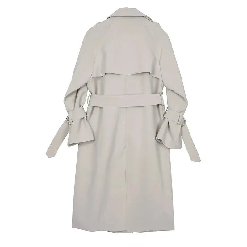 Women's Belted Trench Coat Longline Relaxed Style