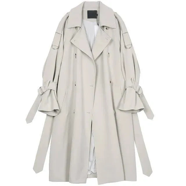Women's Belted Trench Coat Longline Relaxed Style