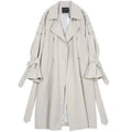 Women's Belted Trench Coat Longline Relaxed Style