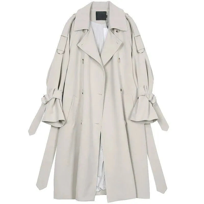 Women's Belted Trench Coat Longline Relaxed Style