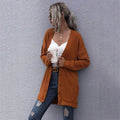 Women’s Classic V-Neck Cardigan Sweater – Hip-Length Knit