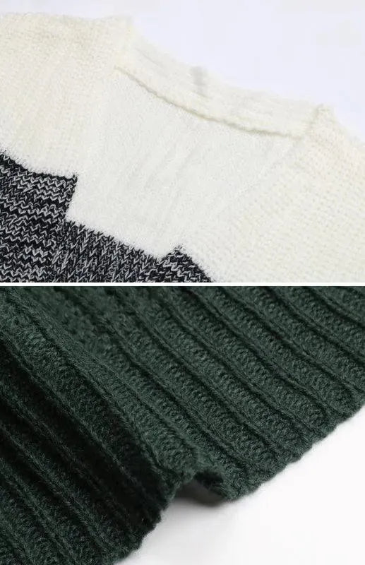 Women’s Colorblock Longline Cardigan Sweater – V-Neck