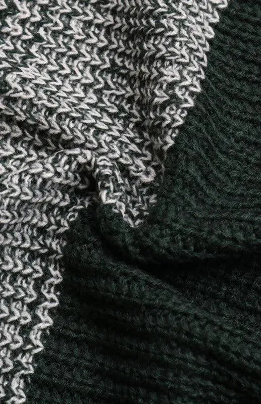 Women’s Colorblock Longline Cardigan Sweater – V-Neck