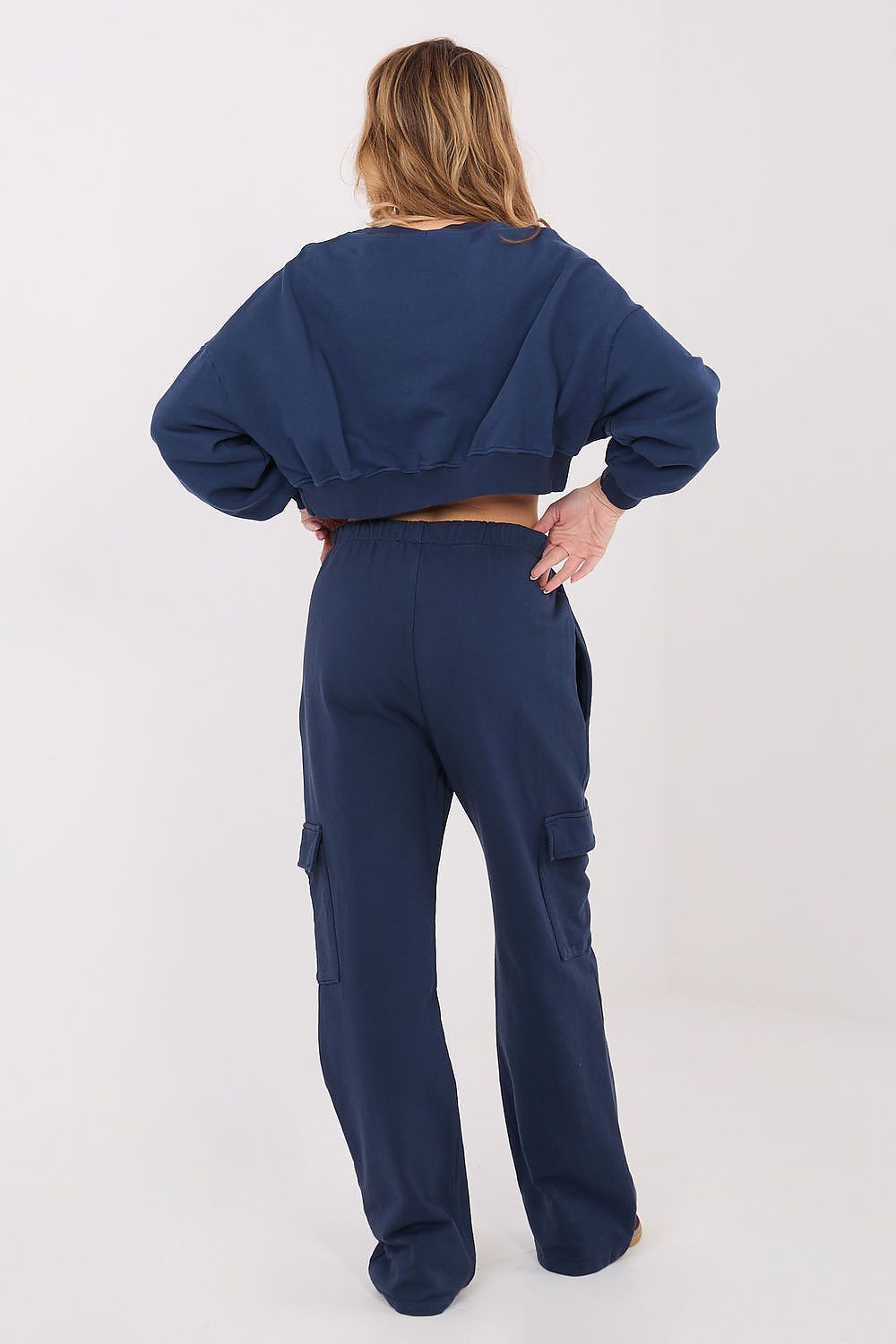 Women's Cotton Casual Sweatpants — Navy Blue