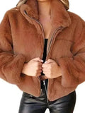 Women’s Cropped Fleece Jacket Casual Style