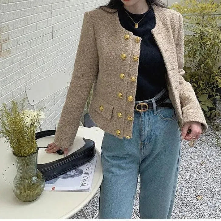 Women’s Double Breasted Tweed Jacket Style