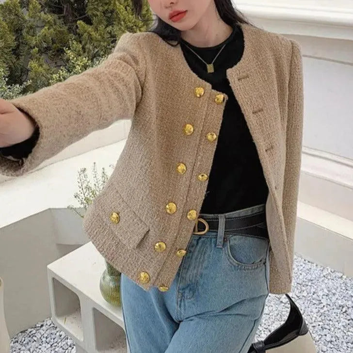 Women’s Double Breasted Tweed Jacket Style
