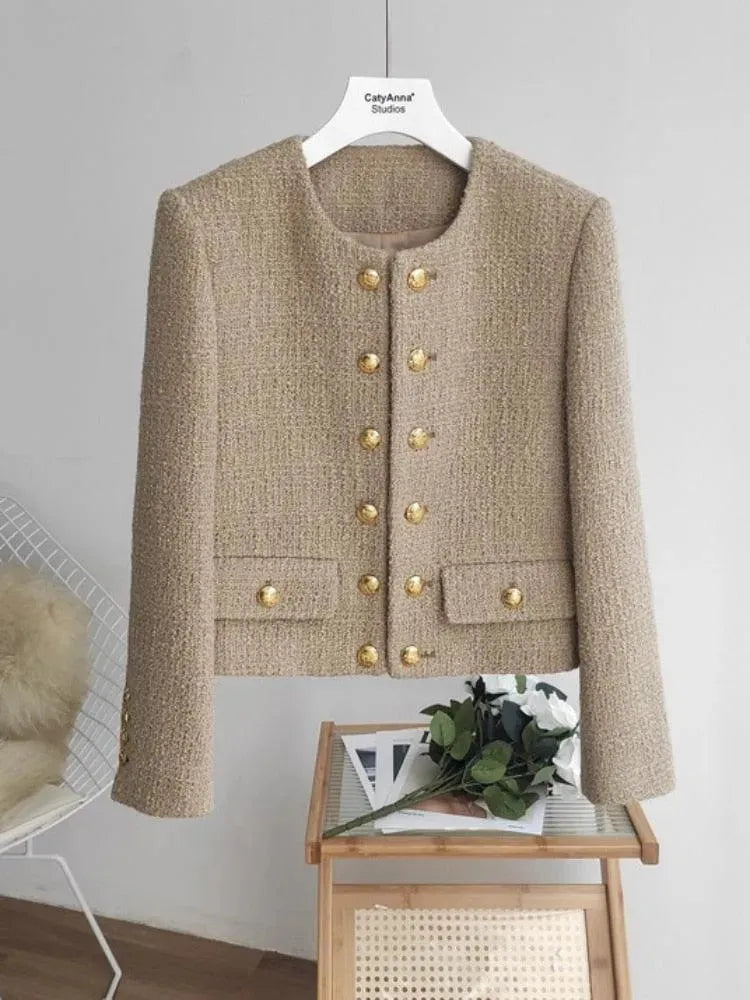 Women’s Double Breasted Tweed Jacket Style