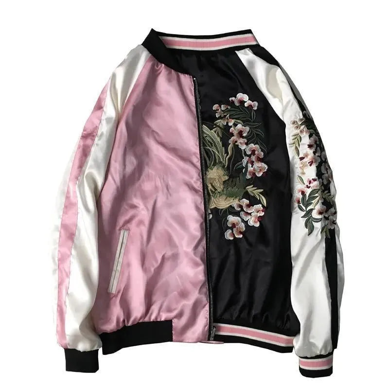 Women’s Floral Bomber Jacket Casual Style