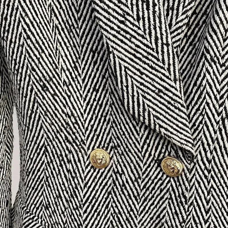 Women's Herringbone Overcoat Slim Structured Style