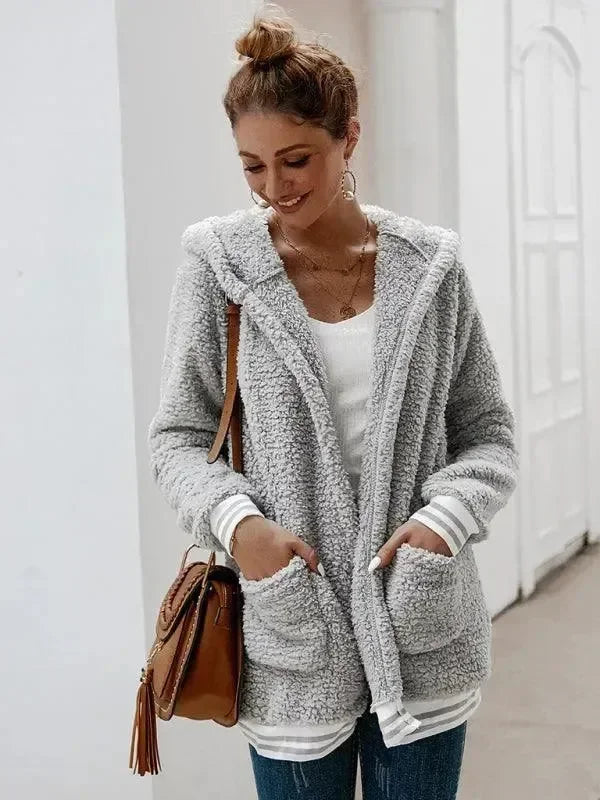 Women's Hooded Oversized Coat Relaxed Fit Style