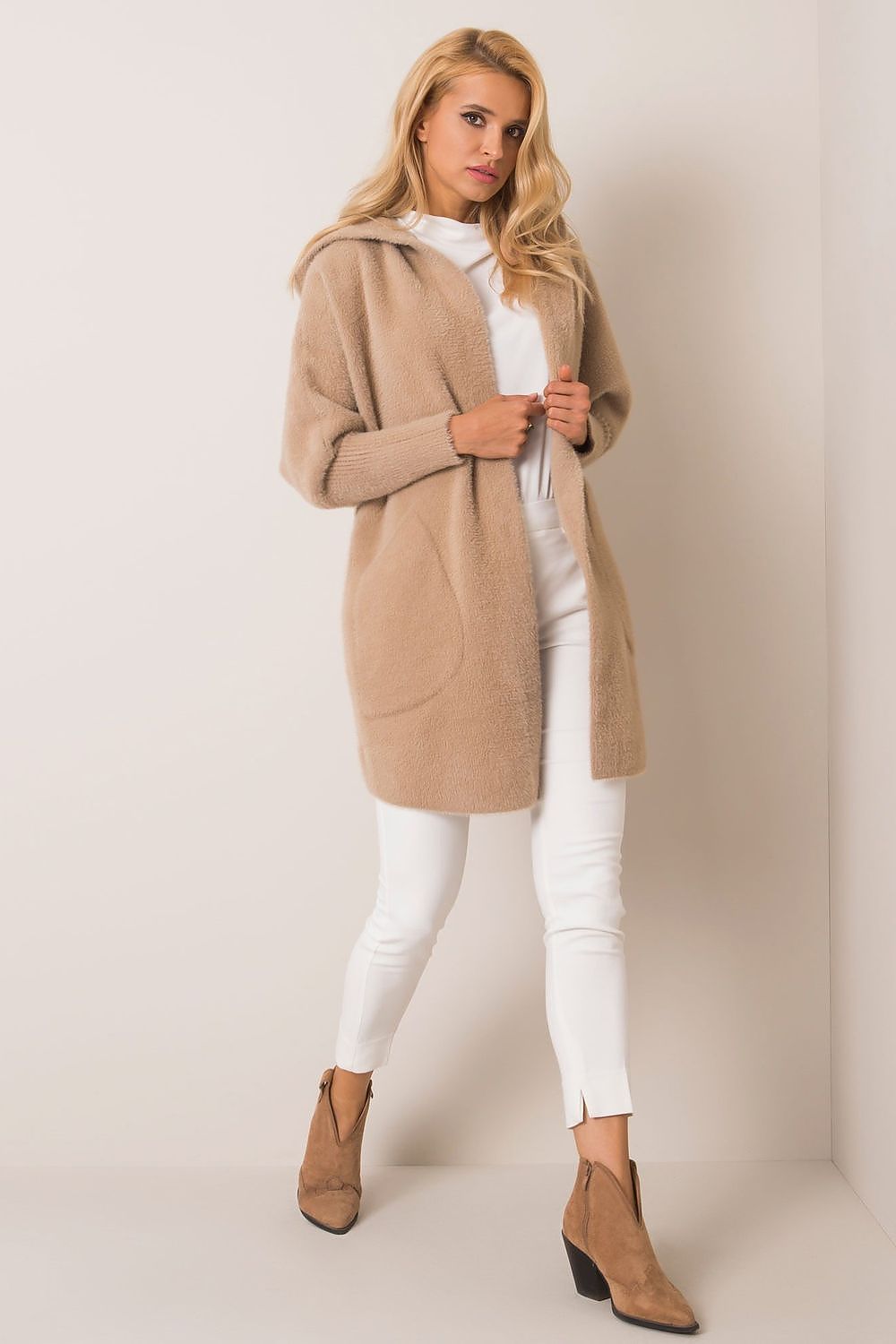 Women's Hooded Wool Blend Coat