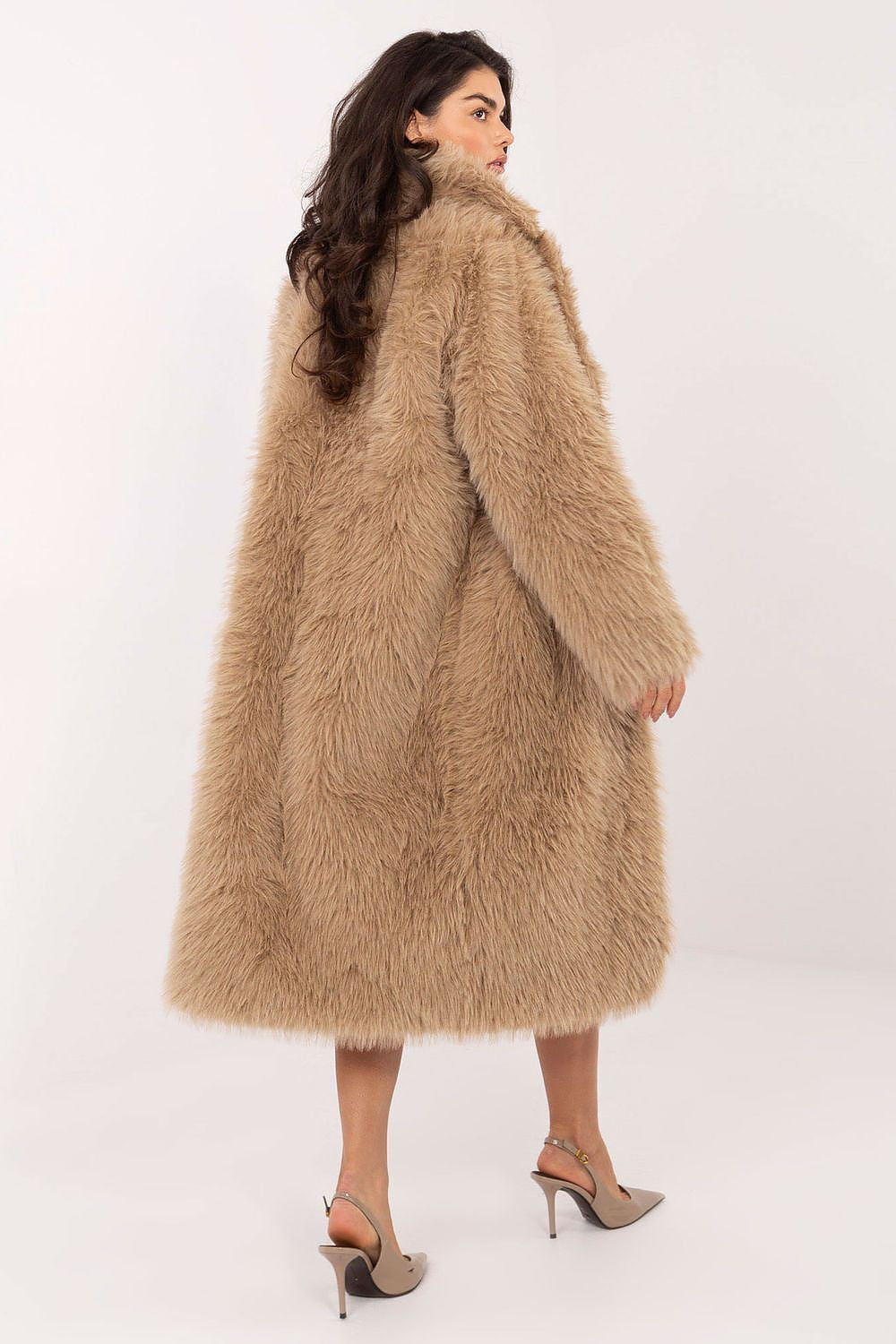 Women's Long Fur Coat Elegant Warm Style