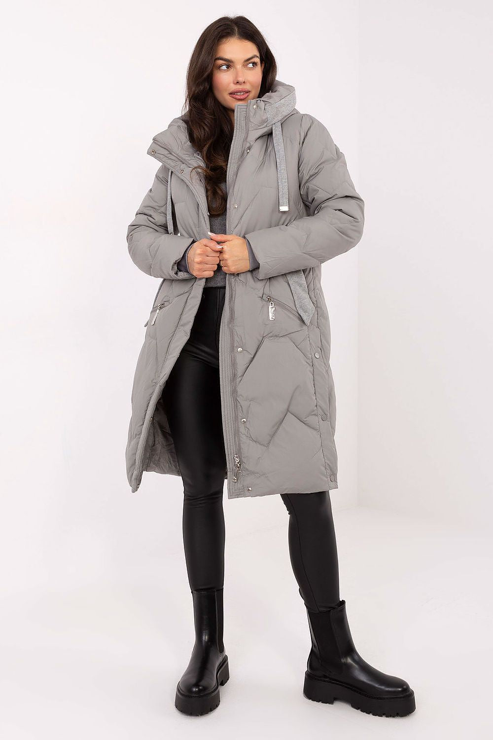 Women's Long Quilted Hooded Puffer Coat